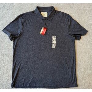 NWT Axist Men's Size XL Polo Slim Fit Stretch Blue‎ Cotton Short Sleeve